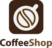 koffie winkel logo ontwerp. modern idee logos ontwerpen illustratie sjabloon vector