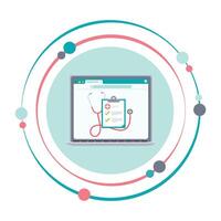 telegeneeskunde online gezondheidszorg concept grafisch icoon symbool vector