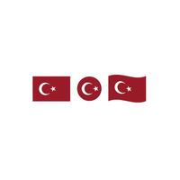kalkoen vlag , Turks vlag reeks vector