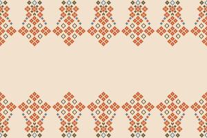 traditioneel etnisch motieven ikat meetkundig kleding stof patroon kruis steek.ikat borduurwerk etnisch oosters pixel bruin room achtergrond. samenvatting, illustratie. textuur, sjaal, decoratie, behang. vector