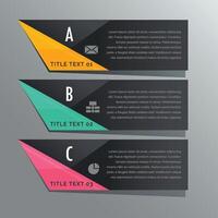 abstract modern stappen optie kleurrijk infographic ontwerp banier vector