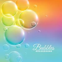 kleurrijk achtergrond met glimmend bubbels vector