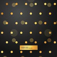 zwart achtergrond met gouden polka dots vector