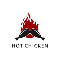gegrild kip logo illustratie ontwerp vector