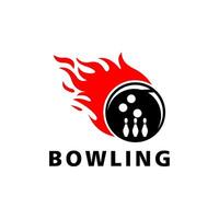 bowling logo sjabloon illustratie ontwerp vector
