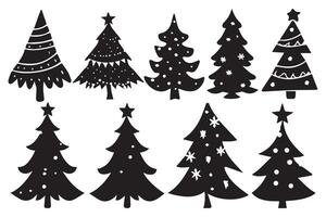 Kerstmis boom bundel ontwerp pro ontwerp vector