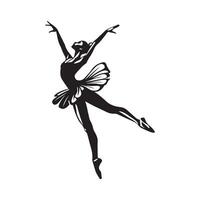 ballet danser silhouet ontwerp, logo geïsoleerd Aan wit vector