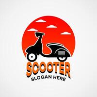 scooter logo icoon vector