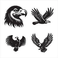 condor silhouet icoon grafisch logo ontwerp vector