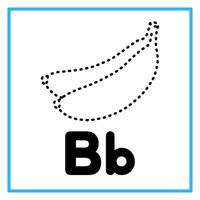traceren banaan alfabet bb illustratie vector