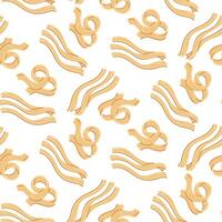 patroon van verschillend types van pasta. pappardelle vlak golvend pappardelle, tagliatelle. Koken geïnspireerd door Italiaans keuken. homogeen structuur van meerdere versies van meel pasta gemaakt van Italiaans meel vector