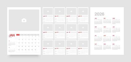 maandelijks kalender voor 2025 jaar. begint Aan zondag. vector