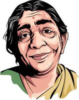 sarojini naidu was een Indisch onafhankelijkheid activist, dichter, en politicus. vector