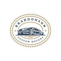 klassiek auto logo sjabloon ontwerp element wijnoogst stijl vector