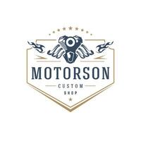 moto club logo sjabloon ontwerp element wijnoogst stijl vector