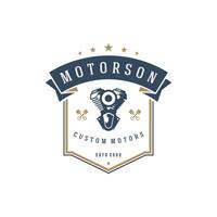 moto club logo sjabloon ontwerp element wijnoogst vector