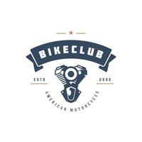 moto club logo sjabloon ontwerp element wijnoogst stijl vector