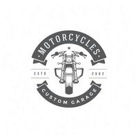 motorfiets club logo sjabloon ontwerp element wijnoogst stijl vector