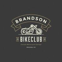 motorfiets club logo sjabloon ontwerp element wijnoogst stijl vector