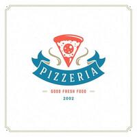 pizzeria logo illustratie. vector