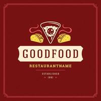 pizzeria logo illustratie. vector