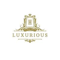 luxe logo kam sjabloon ontwerp illustratie. vector
