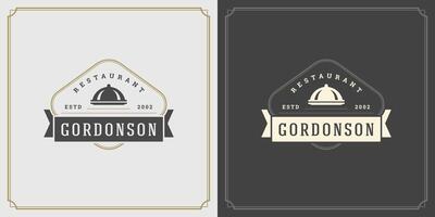 restaurant logo sjabloon illustratie voor menu en cafe teken vector