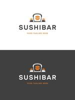 sushi restaurant embleem logo sjabloon illustratie. vector