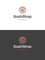 sushi restaurant embleem logo sjabloon illustratie. vector