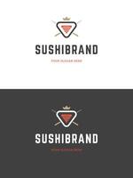 sushi restaurant embleem logo sjabloon illustratie. vector