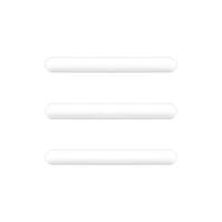 wit Hamburger menu 3d icoon voor website ui vector