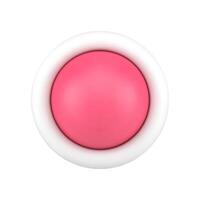 rood knop 3d icoon. glanzend ronde schakelaar voor instellingen vector