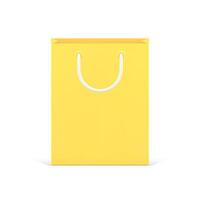 geel boodschappen doen zak pakket 3d icoon illustratie vector