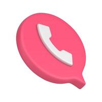roze telefoontje centrum snel tips mobiel telefoon laptop koppel knop isometrische 3d icoon realistisch vector