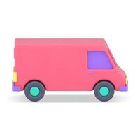 lading doos vrachtauto goederen reclame vervoer realistisch 3d icoon isometrische illustratie vector