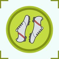 voetbalschoenen kleur icoon. schoenen voor honkbalspelers. geïsoleerde vectorillustratie vector