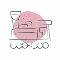 icoon motor. verwant naar trein station symbool. kleur plek stijl. gemakkelijk ontwerp illustratie vector