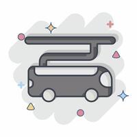 icoon elektrisch bus. verwant naar slim stad symbool. grappig stijl. gemakkelijk ontwerp illustratie vector