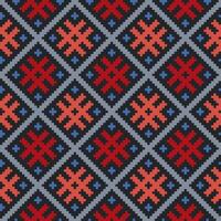 etnisch ornamenten patroon. herhaling patroon van rood en blauw kleur. vector