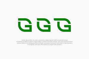 brief g groen modern logo vector