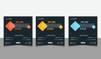 werving reclame sjabloon. werving poster, baan in dienst nemen poster, Aankondiging baan vacatures vector