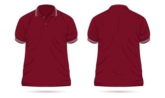 modern polo overhemd mockup voorkant en terug visie vector