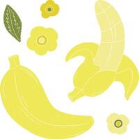 een geel banaan vector
