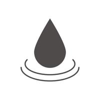 waterdruppel glyph-pictogram. silhouet symbool. aromatherapie olie druppel. negatieve ruimte. vector geïsoleerde illustratie