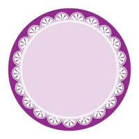 gemakkelijk klassiek Purper cirkel vorm met decoratief ronde patronen ontwerp vector