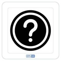 vraag Mark insigne icoon. vraag teken insigne symbool vector