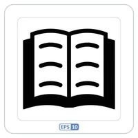 Open boek studie icoon. Open boek onderwijs symbool Open boek icoon Aan een wit achtergrond vector