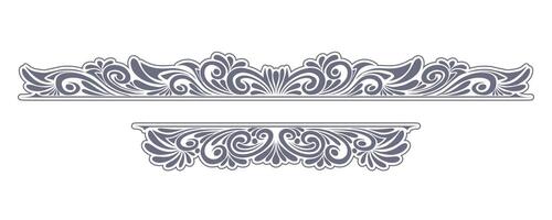 ornament bloemen ontwerp element voor kader, grens, en bruiloft met wijnoogst stijl vector