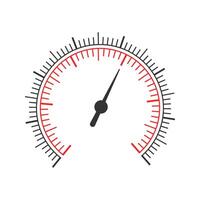 ronde meten schaal met twee grafieken anr pijl. 360 mate peilen sjabloon van druk meter, manometer, barometer, snelheidsmeter gereedschap koppel vector