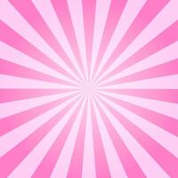 roze radiaal lijnen. circus, carnaval of maskerade achtergrond. rooskleurig zonsondergang stralen patroon. aardbei bubbel gom, zoet lolly snoep, ijs room structuur vector